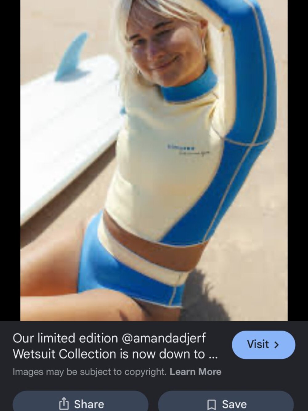 new FREE PEOPLE ATMOSEA X AMANDA DJERF crop swim surf vest m